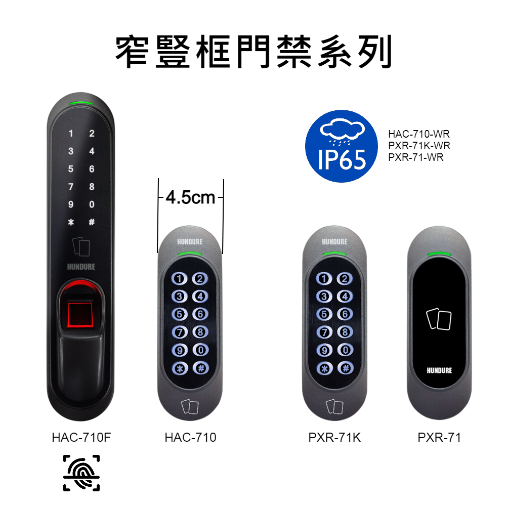 Hundure 窄豎框門禁系列 2 Mullion Series TC 02